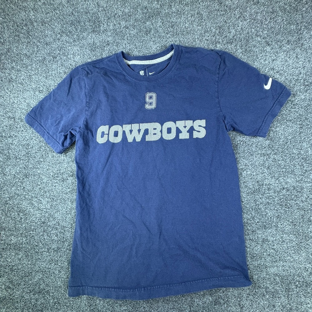 Nike Dallas Cowboys Tony Romo #9 Football NFL T Shirt Mens Small Navy Cotton